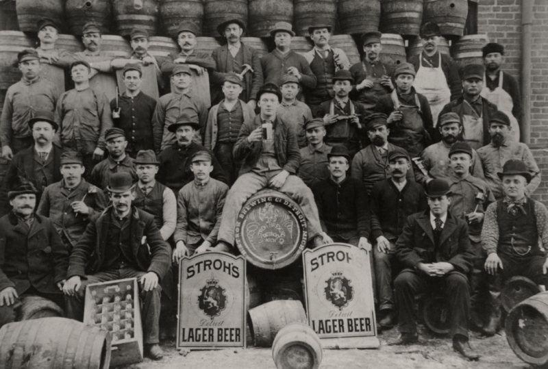 Historic Workers Strohs Beer