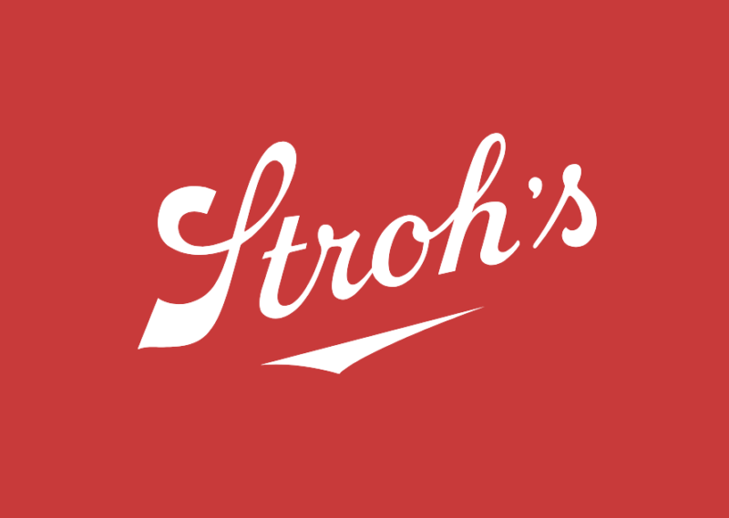 Stroh's Beer Logo Script Typography