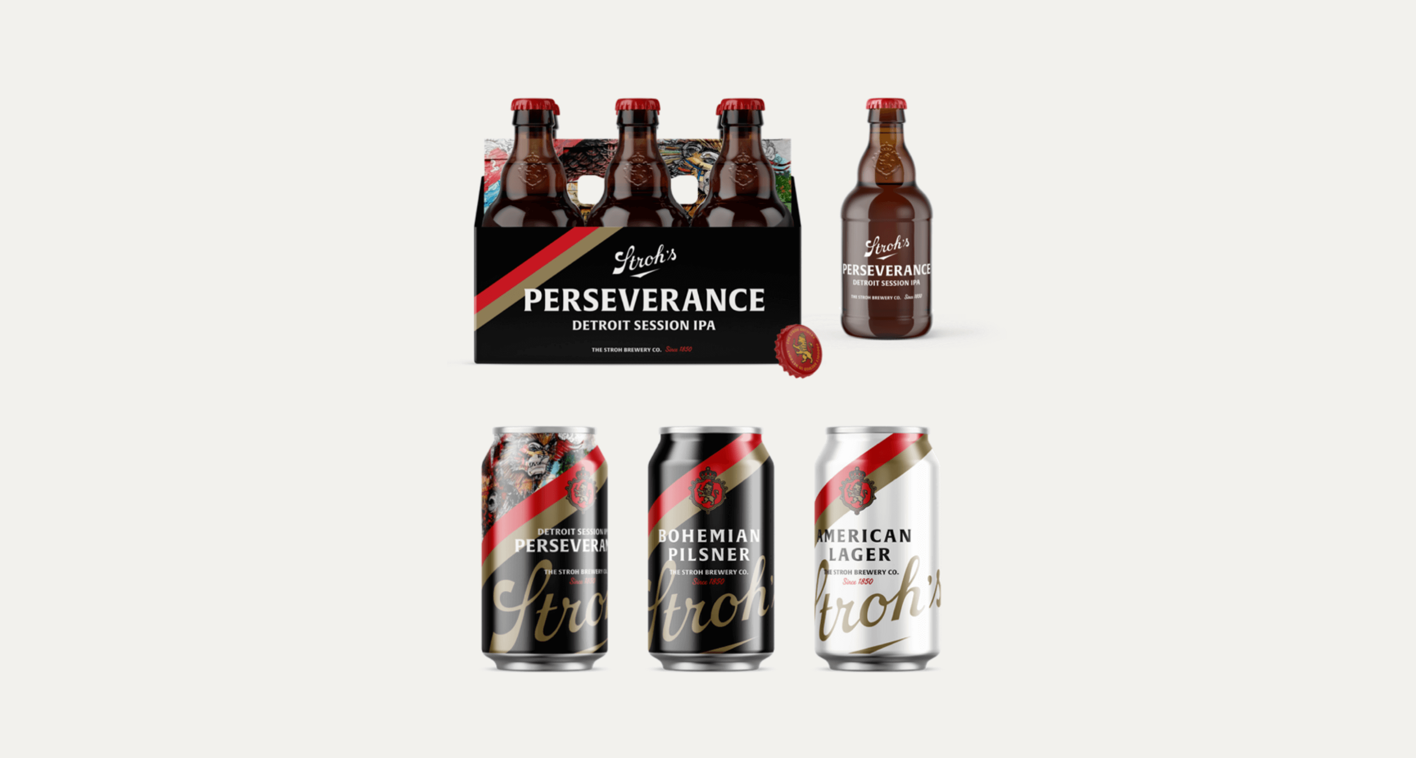 Stroh's Beer Cans Bottles Design Concepts