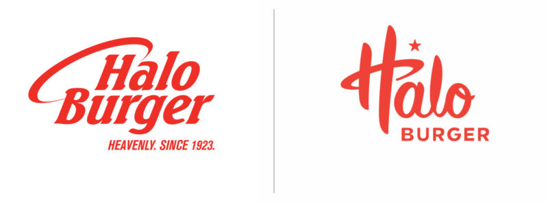 Halo Burger Logo Before and After