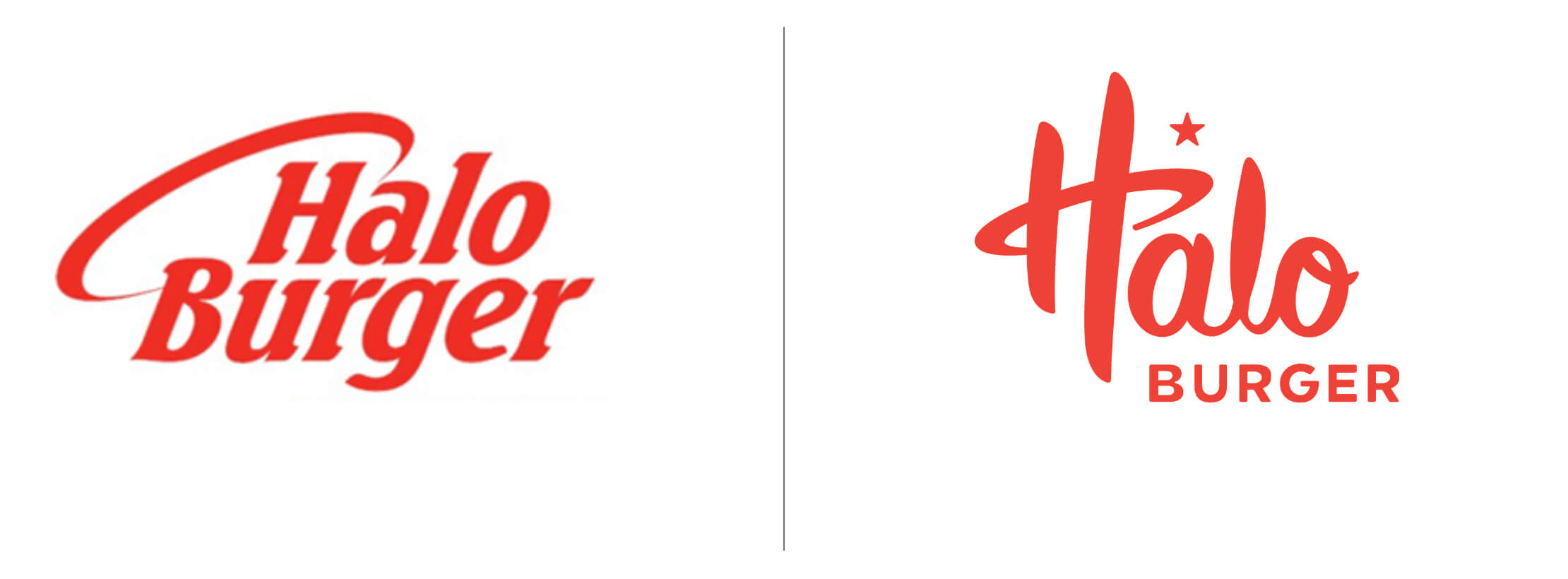 Halo Burger Brand Logo Before After