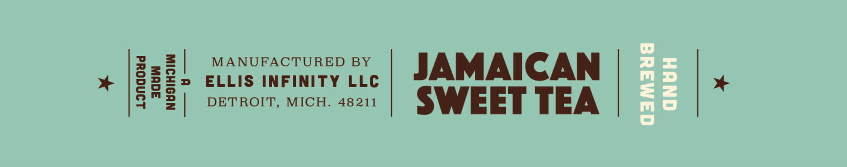 Ellis Island Jamaican Sweet Tea Packaging Label Logo Pencil Phone