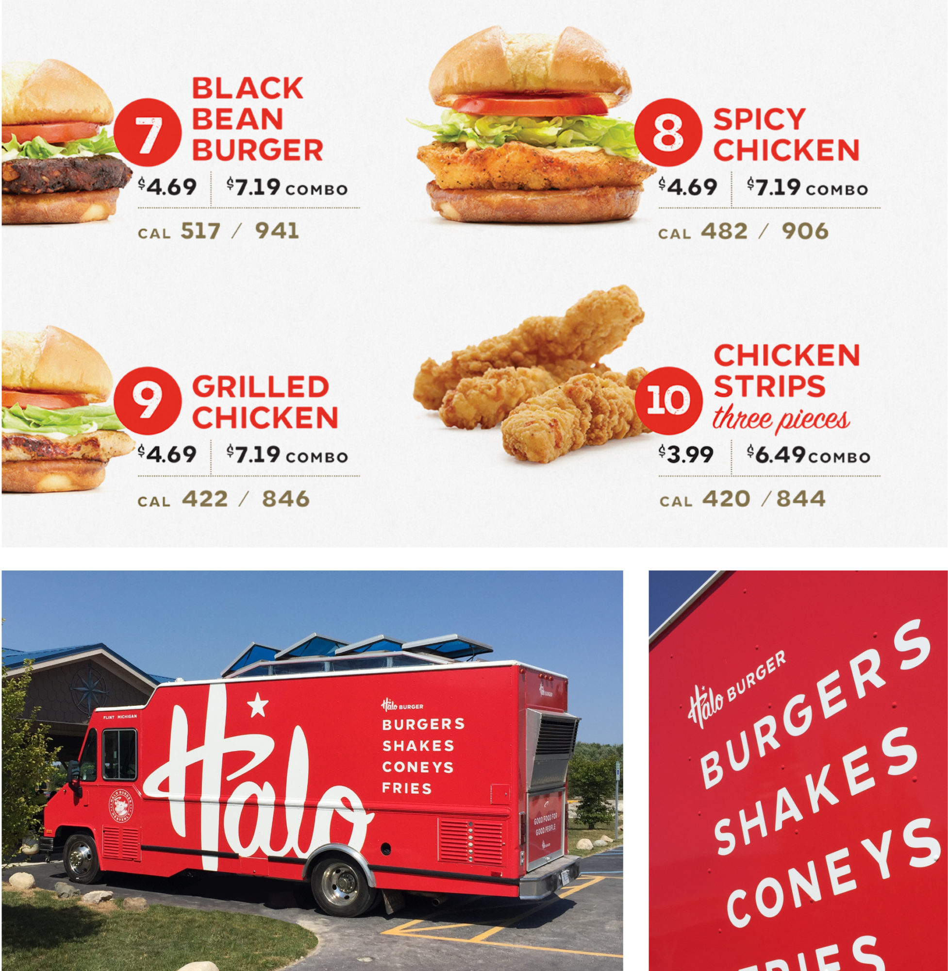 Halo Burger menu mockup
