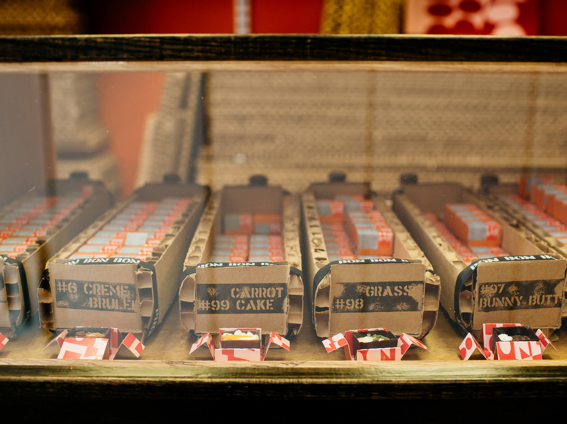 Bon Bon Bon Chocolate Box Packaging In Retail Display