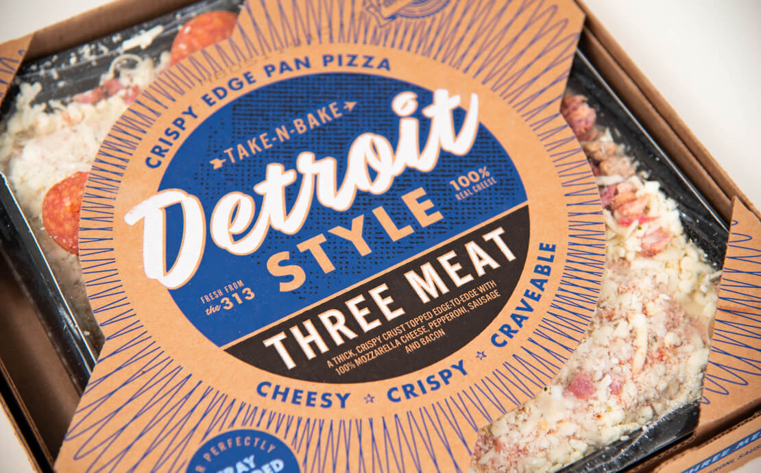 Family Finest Detroit Style Pizza Front Box Packaging