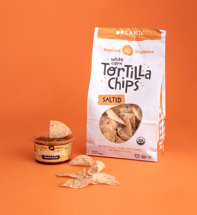 Inspired Organics Tortilla Chips Traditional Salsa Packaging