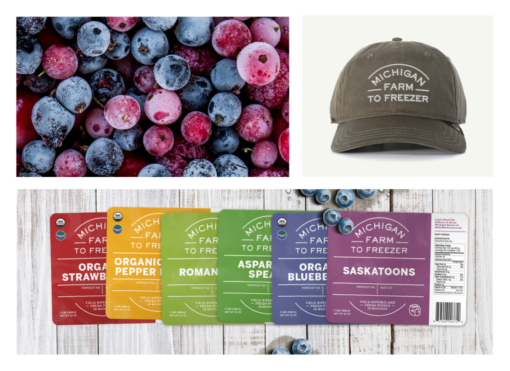 Michigan Farm To Freezer Logo Hat Labels
