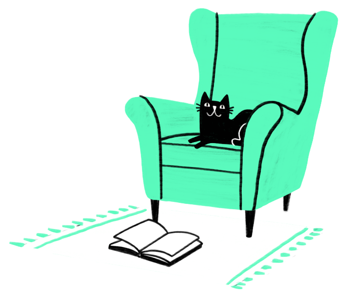 Cat on a chair