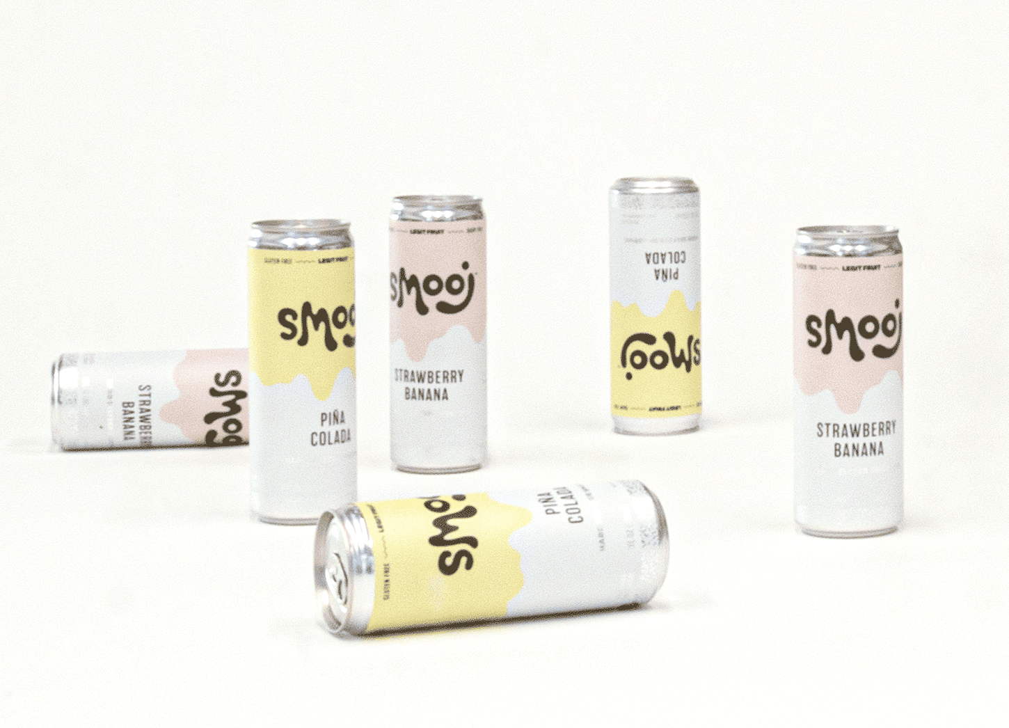 Smooj Hard Seltzer Smoothie Branding Can Packaging Design