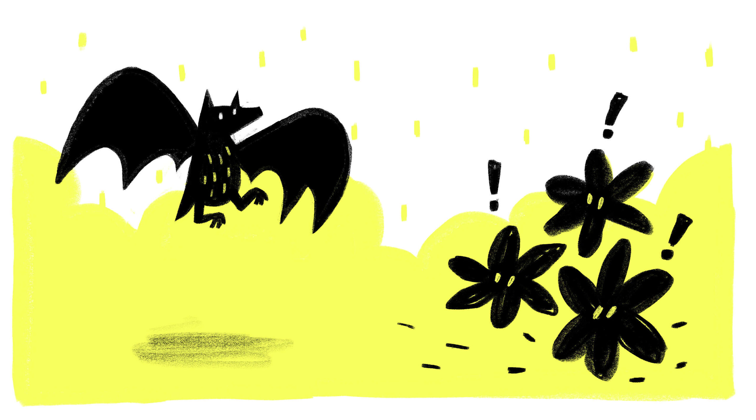 Flowers and bat